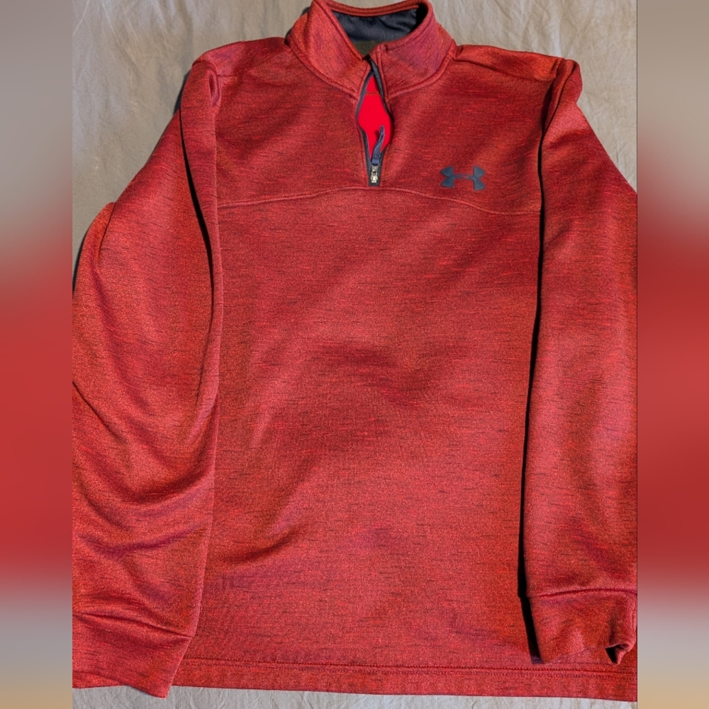 Under Armour Men's Red Pullover 1/4 zip fleece